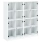 vidaXL Estantería con puertas madera de ingeniería negro 136x37x142 cm vidaXL Estantería con puertas madera de ingeniería negro 136x37x142 cm