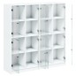 vidaXL Estantería con puertas madera de ingeniería negro 136x37x142 cm vidaXL Estantería con puertas madera de ingeniería negro 136x37x142 cm