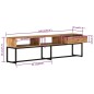 vidaXL Mueble de TV madera maciza de acacia 160x30x45 cm 