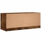 vidaXL Mueble de TV con puertas de vidrio roble ahumado 102x37x42 cm vidaXL Mueble de TV con puertas de vidrio roble ahumado 102x37x42 cm