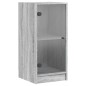 vidaXL Armario auxiliar puertas de vidrio gris Sonoma 35x37x75,5 cm vidaXL Armario auxiliar puertas de vidrio gris Sonoma 35x37x75,5 cm