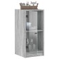 vidaXL Armario auxiliar puertas de vidrio gris Sonoma 35x37x75,5 cm vidaXL Armario auxiliar puertas de vidrio gris Sonoma 35x37x75,5 cm