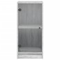 vidaXL Armario auxiliar puertas de vidrio gris Sonoma 35x37x75,5 cm vidaXL Armario auxiliar puertas de vidrio gris Sonoma 35x37x75,5 cm