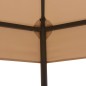 vidaXL Pérgola/Cenador de jardín hexagonal beige 323x265 cm