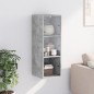 vidaXL Mueble de pared puertas de vidrio gris hormigón 35x37x100 cm vidaXL Mueble de pared puertas de vidrio gris hormigón 35x37x100 cm