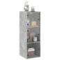 vidaXL Mueble de pared puertas de vidrio gris hormigón 35x37x100 cm vidaXL Mueble de pared puertas de vidrio gris hormigón 35x37x100 cm
