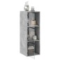 vidaXL Mueble de pared puertas de vidrio gris hormigón 35x37x100 cm vidaXL Mueble de pared puertas de vidrio gris hormigón 35x37x100 cm
