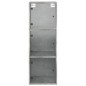vidaXL Mueble de pared puertas de vidrio gris hormigón 35x37x100 cm vidaXL Mueble de pared puertas de vidrio gris hormigón 35x37x100 cm