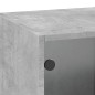 vidaXL Mueble de pared puertas de vidrio gris hormigón 35x37x100 cm vidaXL Mueble de pared puertas de vidrio gris hormigón 35x37x100 cm