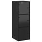 vidaXL Mueble de pared con puertas de vidrio negro 35x37x100 cm vidaXL Mueble de pared con puertas de vidrio negro 35x37x100 cm