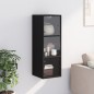 vidaXL Mueble de pared con puertas de vidrio negro 35x37x100 cm vidaXL Mueble de pared con puertas de vidrio negro 35x37x100 cm