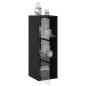 vidaXL Mueble de pared con puertas de vidrio negro 35x37x100 cm vidaXL Mueble de pared con puertas de vidrio negro 35x37x100 cm