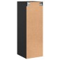 vidaXL Mueble de pared con puertas de vidrio negro 35x37x100 cm vidaXL Mueble de pared con puertas de vidrio negro 35x37x100 cm