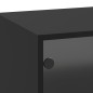 vidaXL Mueble de pared con puertas de vidrio negro 35x37x100 cm vidaXL Mueble de pared con puertas de vidrio negro 35x37x100 cm