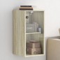 vidaXL Mueble de pared puertas de vidrio roble Sonoma 35x37x68,5 cm vidaXL Mueble de pared puertas de vidrio roble Sonoma 35x37x68,5 cm