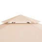 vidaXL Pérgola/Cenador de jardín hexagonal beige 323x265 cm