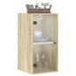 vidaXL Mueble de pared puertas de vidrio roble Sonoma 35x37x68,5 cm vidaXL Mueble de pared puertas de vidrio roble Sonoma 35x37x68,5 cm