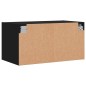 vidaXL Mueble de pared con puertas de vidrio negro 68,5x37x35 cm vidaXL Mueble de pared con puertas de vidrio negro 68,5x37x35 cm
