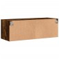 vidaXL Mueble de pared puertas de vidrio roble ahumado 102x37x35 cm vidaXL Mueble de pared puertas de vidrio roble ahumado 102x37x35 cm