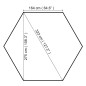 vidaXL Pérgola/Cenador de jardín hexagonal beige 323x265 cm
