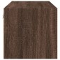 vidaXL Mueble de pared puertas de vidrio marrón roble 102x37x35 cm vidaXL Mueble de pared puertas de vidrio marrón roble 102x37x35 cm