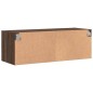 vidaXL Mueble de pared puertas de vidrio marrón roble 102x37x35 cm vidaXL Mueble de pared puertas de vidrio marrón roble 102x37x35 cm
