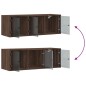 vidaXL Mueble de pared puertas de vidrio marrón roble 102x37x35 cm vidaXL Mueble de pared puertas de vidrio marrón roble 102x37x35 cm