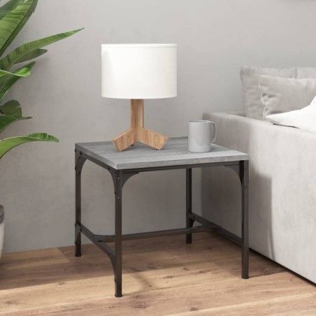 vidaXL Mesa de centro madera contrachapada gris Sonoma 50x50x35 cm