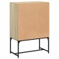 vidaXL Armario auxiliar puertas de vidrio roble Sonoma 69x37x100 cm