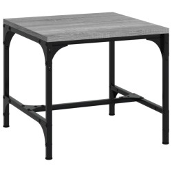 vidaXL Mesa de centro madera contrachapada gris Sonoma 50x50x35 cm