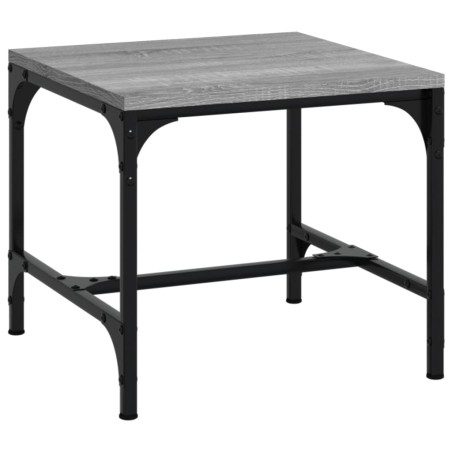 vidaXL Mesa de centro madera contrachapada gris Sonoma 50x50x35 cm