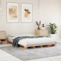 vidaXL Cama de palets madera maciza de pino marrón cera 140x200 cm vidaXL Cama de palets madera maciza de pino marrón cera 140x200 cm