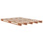 vidaXL Cama de palets madera maciza de pino marrón cera 140x200 cm vidaXL Cama de palets madera maciza de pino marrón cera 140x200 cm