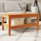 vidaXL Mesa de centro madera maciza de pino marrón cera 80x50x40 cm vidaXL Mesa de centro madera maciza de pino marrón cera 80x50x40 cm