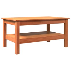 vidaXL Mesa de centro madera maciza de pino marrón cera 80x50x40 cm
