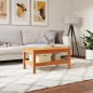 vidaXL Mesa de centro madera maciza de pino marrón cera 80x50x40 cm vidaXL Mesa de centro madera maciza de pino marrón cera 80x50x40 cm
