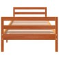 vidaXL Estructura de cama madera maciza de pino marrón cera 75x190 cm vidaXL Estructura de cama madera maciza de pino marrón cera 75x190 cm