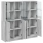 vidaXL Estantería con puertas madera gris Sonoma 136x37x142 cm vidaXL Estantería con puertas madera gris Sonoma 136x37x142 cm