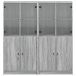 vidaXL Estantería con puertas madera gris Sonoma 136x37x142 cm vidaXL Estantería con puertas madera gris Sonoma 136x37x142 cm