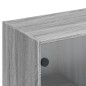 vidaXL Estantería con puertas madera gris Sonoma 136x37x142 cm vidaXL Estantería con puertas madera gris Sonoma 136x37x142 cm