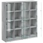 vidaXL Estantería con puertas madera gris Sonoma 136x37x142 cm vidaXL Estantería con puertas madera gris Sonoma 136x37x142 cm