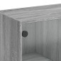 vidaXL Estantería con puertas madera gris Sonoma 136x37x142 cm vidaXL Estantería con puertas madera gris Sonoma 136x37x142 cm