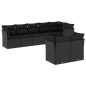 vidaXL Set de sofás de jardín 8 piezas y cojines ratán sintético negro vidaXL Set de sofás de jardín 8 piezas y cojines ratán sintético negro
