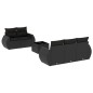 vidaXL Set de sofás de jardín 6 piezas y cojines ratán sintético negro vidaXL Set de sofás de jardín 6 piezas y cojines ratán sintético negro