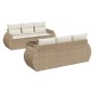 vidaXL Set sofás de jardín 7 piezas y cojines ratán sintético beige vidaXL Set sofás de jardín 7 piezas y cojines ratán sintético beige