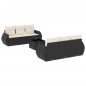 vidaXL Set de comedor de jardín 7 pzas y cojines ratán sintético negro vidaXL Set de comedor de jardín 7 pzas y cojines ratán sintético negro