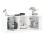 vidaXL Mueble de TV con puertas de vidrio blanco 102x37x42 cm vidaXL Mueble de TV con puertas de vidrio blanco 102x37x42 cm