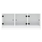 vidaXL Mueble de TV con puertas de vidrio blanco 102x37x42 cm vidaXL Mueble de TV con puertas de vidrio blanco 102x37x42 cm