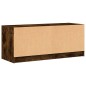 vidaXL Mueble de TV con puertas de vidrio roble ahumado 102x37x42 cm vidaXL Mueble de TV con puertas de vidrio roble ahumado 102x37x42 cm