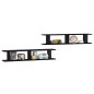 vidaXL Estante de pared 2 uds contrachapado negro brillo 105x18x20 cm vidaXL Estante de pared 2 uds contrachapado negro brillo 105x18x20 cm